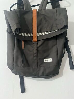 Made Free Charcoal Grey Roll Top Backpack